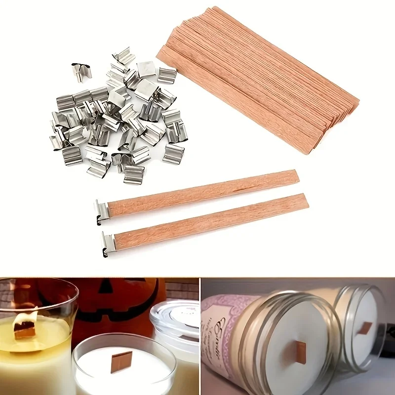 Wood Wick Crackle - 1-5 Bolsas de Mechas de Madera