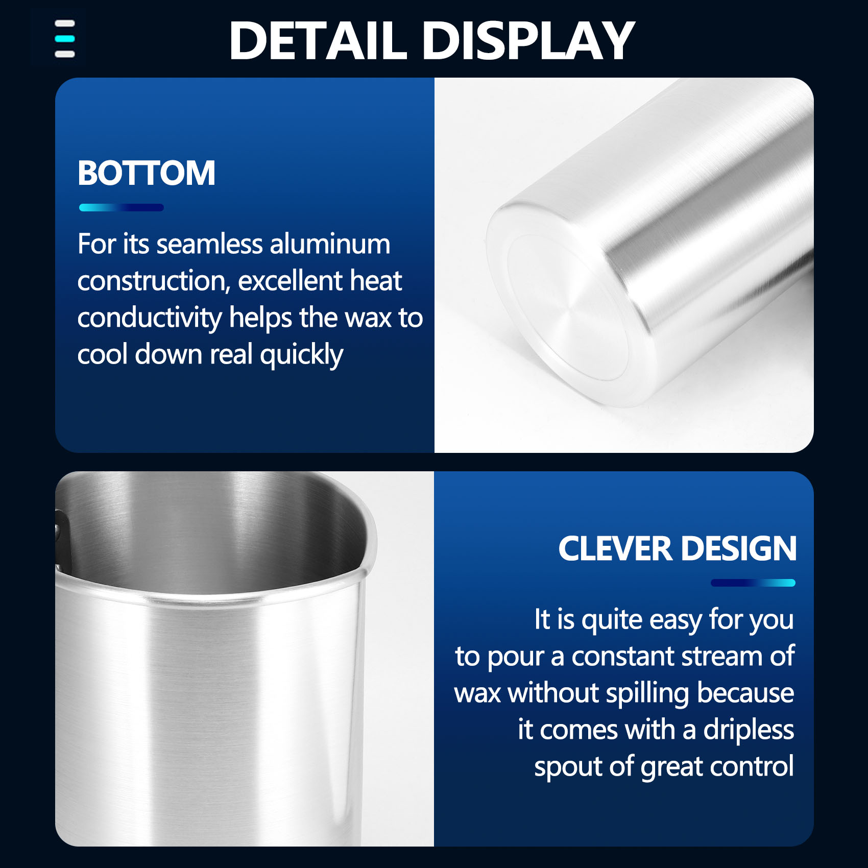 Pour Pot Aluminum - Olla para Verter Cera para Hacer