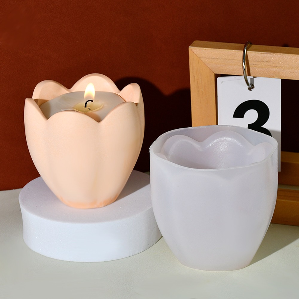 Portavelas de tulipán, moldes  - Candle Making Party reseña y precio