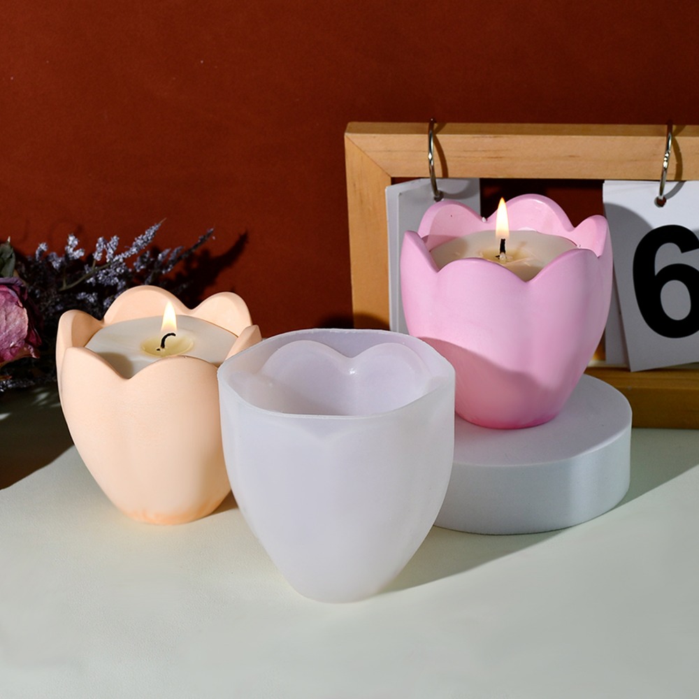 Portavelas de tulipán, moldes  - Candle Making Party reseña y precio
