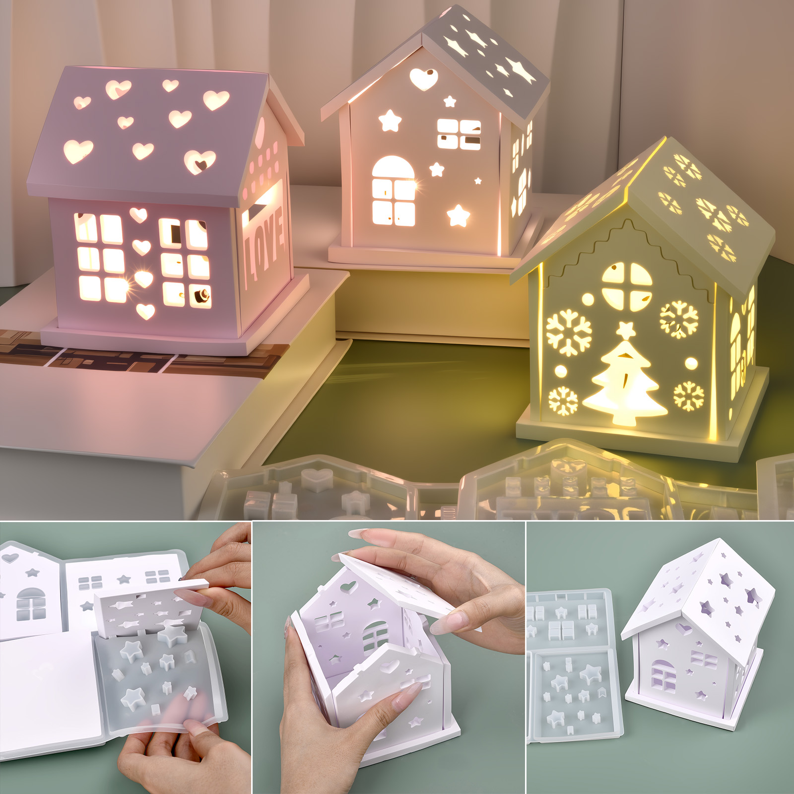 Molde de silicona para casa 3D - Candle Making Equipment reseña y precio