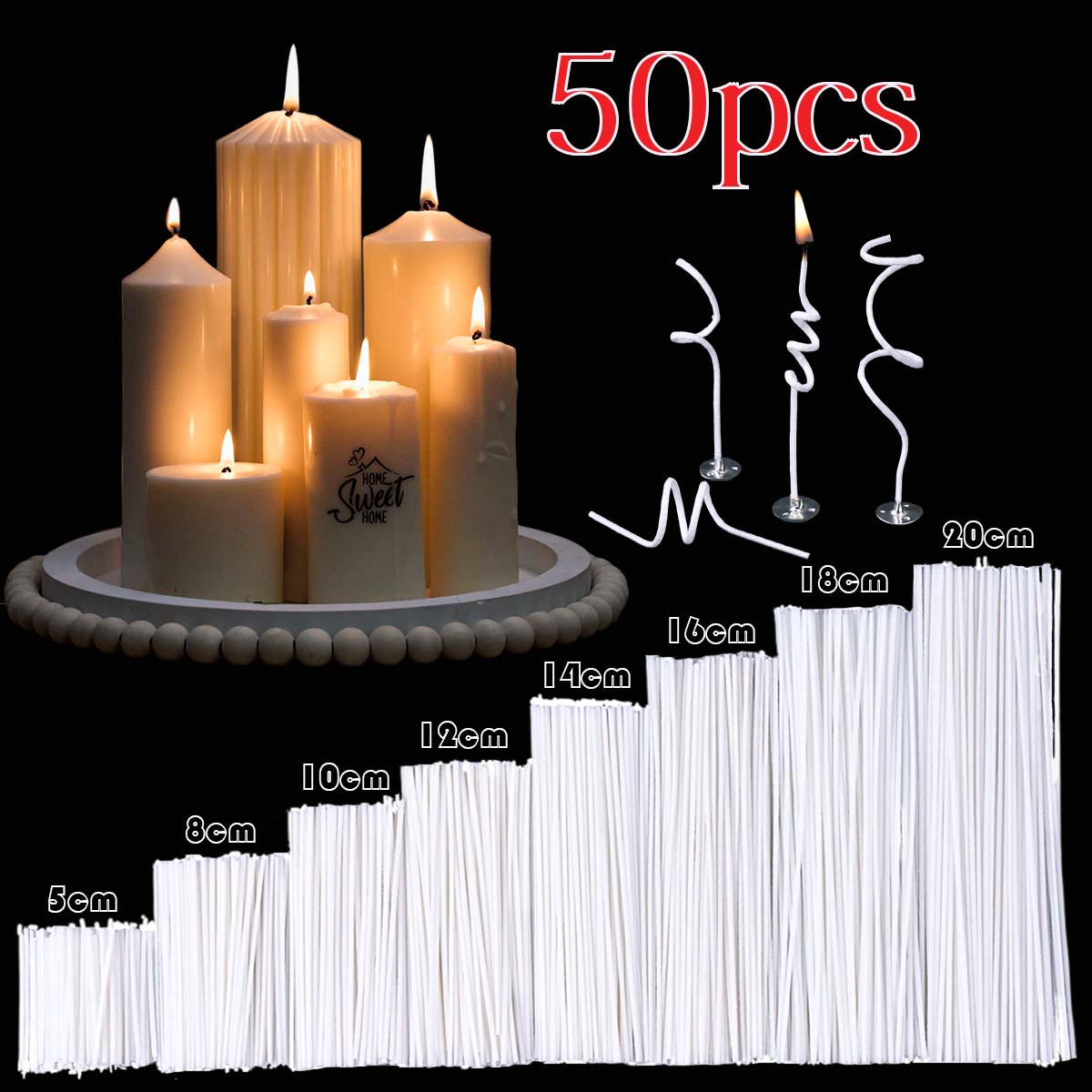 50 Uds. De mechas para velas d - Candle Making Instructions reseña y precio