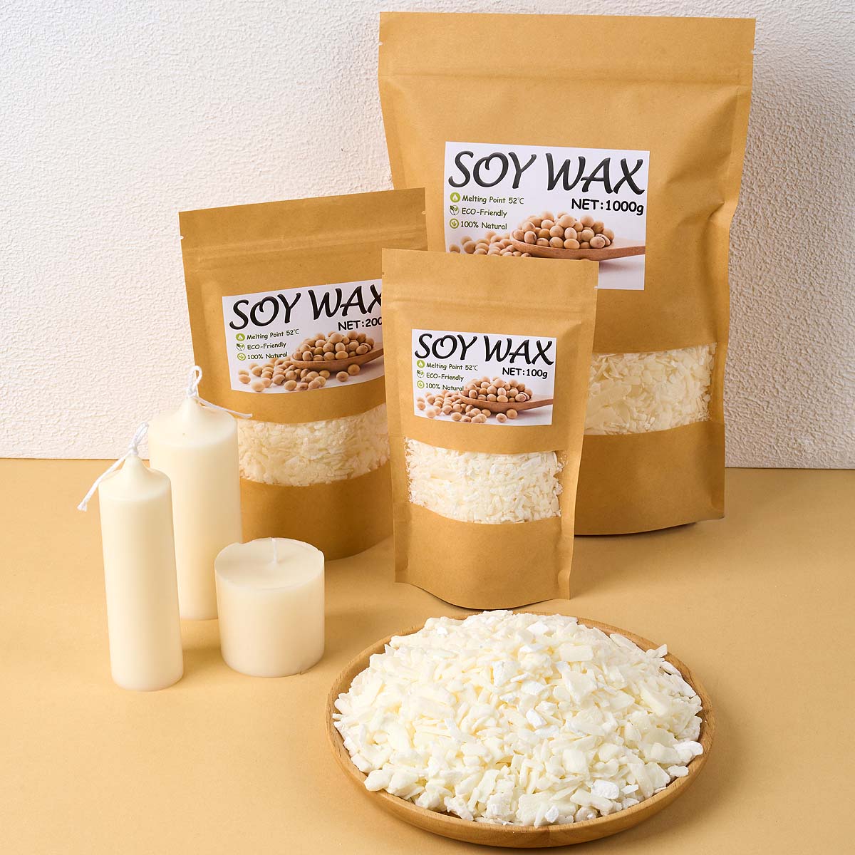 Cera de soja blanca pura de 1  - Candle Making Equipment reseña y precio